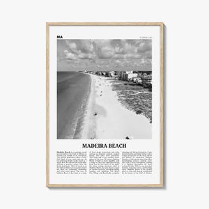 Impresión en blanco y negro de la playa de Madeira, arte de la playa de Madeira, póster de la playa de Madeira, foto de la playa de Madeira, decoración de la playa de Madeira, mapa de la playa de Madeira