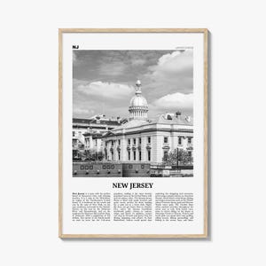 New Jersey Print Black and White No 4, New Jersey Wall Art, New Jersey Poster, New Jersey Photo, USA, United States, North America