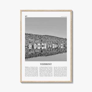 Vermont Druck schwarz und weiß Nr. 3, Vermont Wandkunst, Vermont Poster, Vermont Foto, Vermont Wanddekoration, Vermont Karte, USA