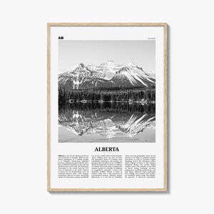 Impresión en blanco y negro de Alberta, arte mural de Alberta, póster de Alberta, foto de Alberta, decoración de pared de Alberta, Edmonton, Calgary, Canadá