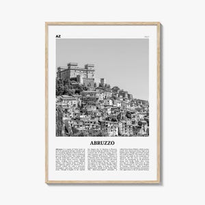 Abruzzo Print Black and White No 1, Abruzzo Wall Art, Abruzzo Poster, Abruzzo Photo, Abruzzo Wall Décor, Abruzzo Map, Italy