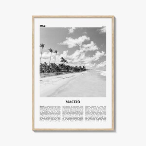 Maceió Print Blanco y Negro, Maceió Wall Art, Maceió Poster, Maceió Photo, Maceió Wall Decor, City Art Print, Brasil, Brasil, Sudamérica