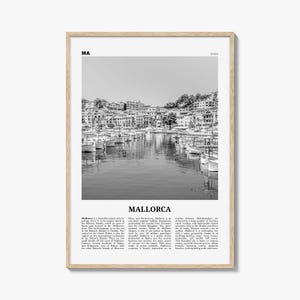 Mallorca Print schwarz weiß Nr. 2, Mallorca Wandkunst, Mallorca Poster, Mallorca Foto, Spanien, Mallorca, Balearen, Palma, España