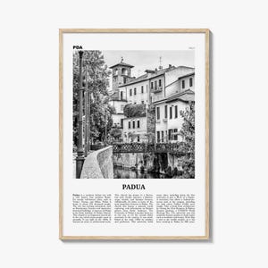 Padua Print Black and White, Padua Wall Art, Padua Poster, Padua Photo, Padua Wall Décor, Padua Map, Italy