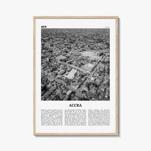 Impressão em preto e branco de Acra, arte de parede de Acra, pôster de Acra, foto de Acra, decoração de parede de Acra, impressão de arte urbana, Gana, Nkran Ankara, África