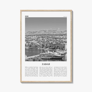 Zadar Print Black and White, Zadar Wall Art, Zadar Poster, Zadar Photo, Zadar Wall Decor, Zára, Croatia, Hrvatska, Europe