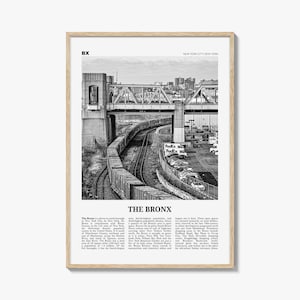The Bronx Print Black and White No 2, The Bronx Wall Art, The Bronx Poster, The Bronx Photo, New York, USA, United States, North America