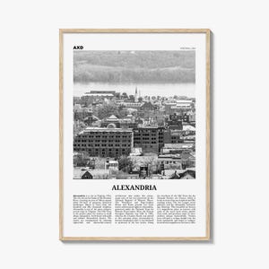 Alexandria Print Black and White Virginia, Alexandria Wall Art, Alexandria Poster, Alexandria Photo, Alexandria Map, United States