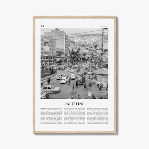Palestine Print Black and White No 2, Palestine Wall Art, Palestine Poster, Palestine Photo, دولة فلسطين Jerusalem, Gaza, Middle East