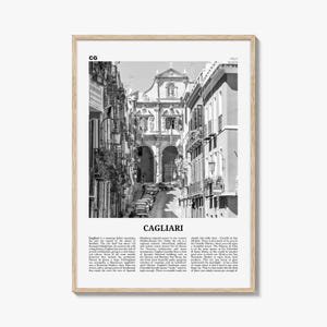 Cagliari Print Black and White No 2, Cagliari Wall Art, Cagliari Poster, Cagliari Photo, Cagliari Décor, Italy, Casteddu, Sardinia, Italia