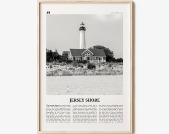 Jersey Shore Print Black and White No 2, Jersey Shore Wall Art, Jersey Shore Poster, Jersey Shore Photo, Jersey Shore, New Jersey