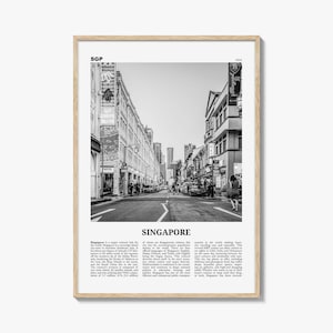 Singapore Print Black and White No 2, Singapore Wall Art, Singapore Poster, Singapore Photo, Singapore Wall Decor, Malay, Malaysia, Asia