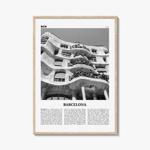 Barcelona Druck schwarz weiß Nr. 5, Barcelona Wandkunst, Barcelona Poster, Barcelona Foto, Barcelona Wanddekor, Barcelona Karte, Spanien