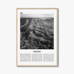 Veneto Print Black and White, Veneto Wall Art, Veneto Poster, Veneto Photo, Veneto Wall Décor, Veneto Map, Italy