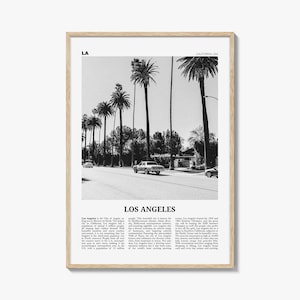 Los Angeles Print Schwarzweiß Nr. 2, Los Angeles Wall Art, Los Angeles Poster, Los Angeles, LA, California, USA, Vereinigte Staaten