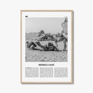 Middle East Print Black and White, Middle East Wall Art, Middle East Poster, Middle East Photo, Middle East Wall Decor, Continent Art Print