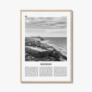 San Juan Print Black and White, San Juan Wall Art, San Juan Poster, San Juan Photo, San Juan Wall Decor, City Print, Puerto Rico, Caribbean