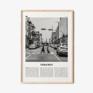 Veracruz Print Black and White, Veracruz Wall Art, Veracruz Poster, Veracruz Photo, Veracruz Wall Décor, Puerto de Veracruz, Mexico