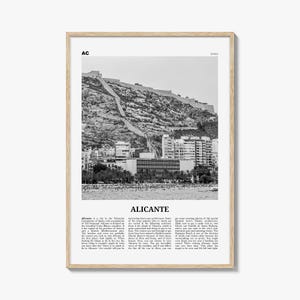 'Alicante' Print Schwarzweiß, Elegante Wandkunst, Elegantes Elegantes Elegantes Elegantes Chic Chic S