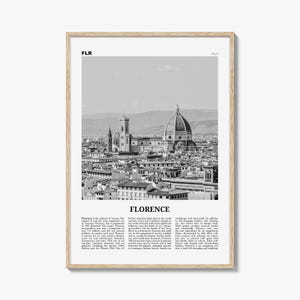 Florence Print Black and White No 1, Florence Wall Art, Florence Poster, Florence Photo, Florence Decor, Italy, Firenze, Tuscany, Italia