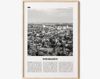 Wiesbaden Print Black and White, Wiesbaden Wall Art, Wiesbaden Poster, Wiesbaden Photo, Wiesbaden Wall Décor, Wiesbaden Map, Germany