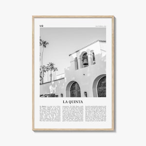 La Quinta Print Black and White No 1, La Quinta Wall Art, La Quinta Poster, La Quinta Photo, La Quinta Wall Décor, California, USA