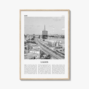 Stampa Lagos in bianco e nero Nigeria n. 2, Arte murale Lagos, Poster Lagos, Foto Lagos, Decorazione murale Lagos, Stampa artistica della città, Èkó, Sahara, Africa