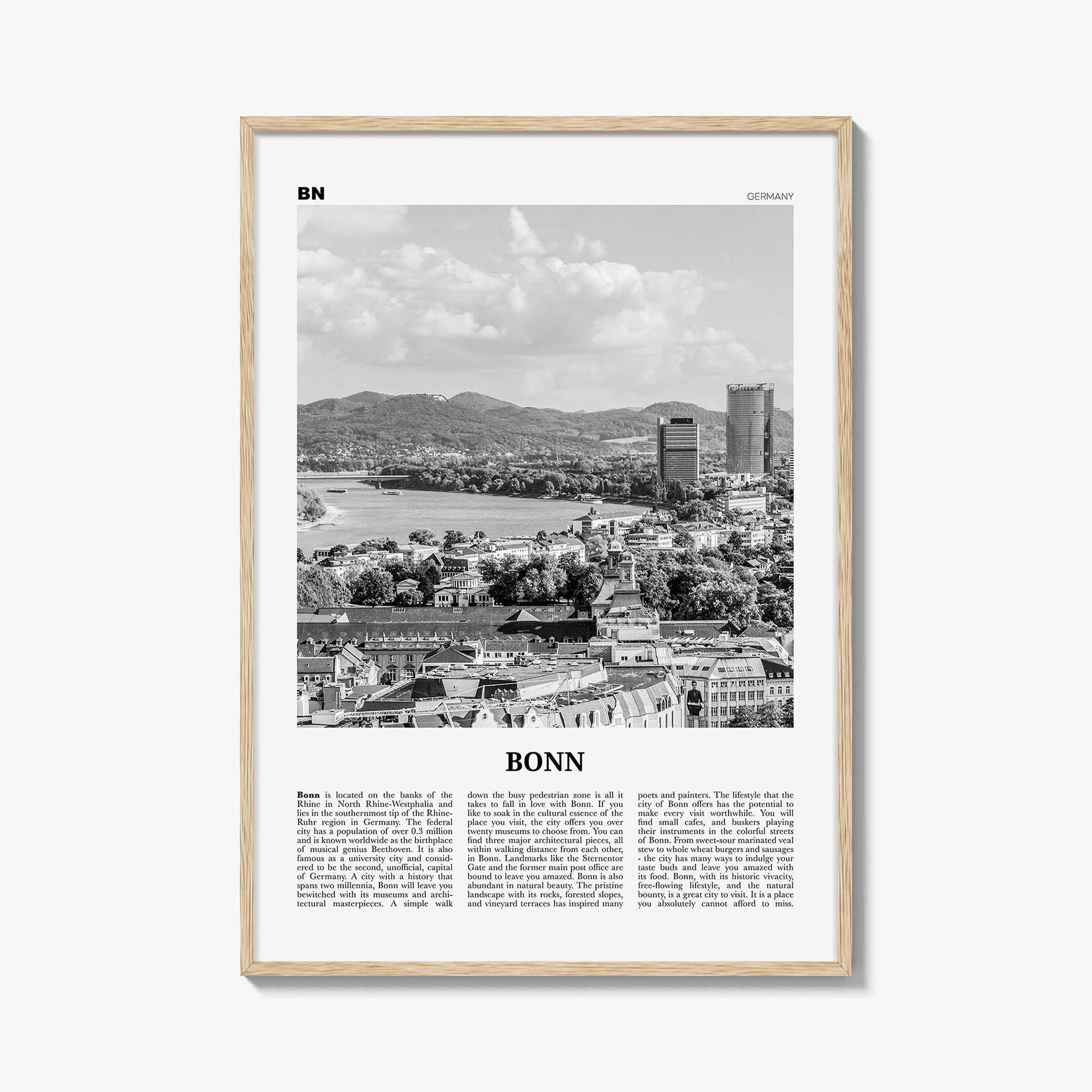 Bonn Print Black and White, Bonn Wall Art, Bonn Poster, Bonn Photo, Bonn Wall Décor, Germany, North Rhine-Westphalia, Deutschland