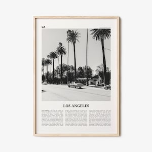 Los Angeles Print Black and White No 2, Los Angeles Wall Art, Los Angeles Poster, Los Angeles, LA, California, USA, United States