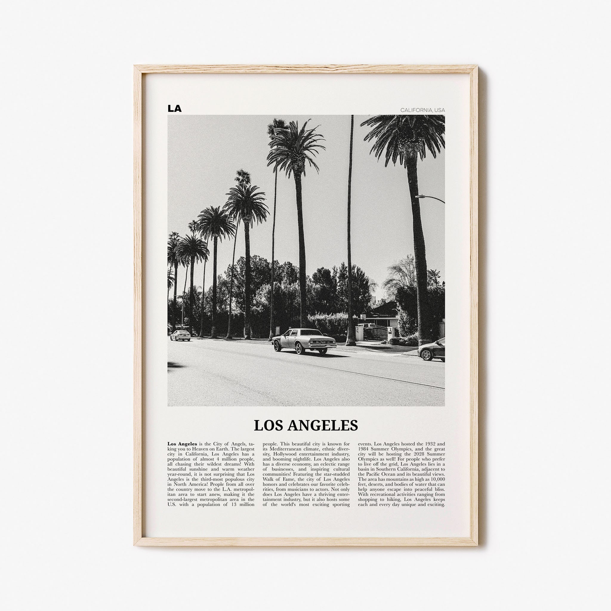 Los Angeles Print Black And White Street Los Angeles Wall Etsy 日本
