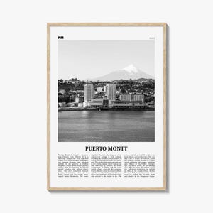 Puerto Montt Print Black and White, Puerto Montt Wall Art, Puerto Montt Poster, Puerto Montt Photo, Puerto Montt Wall Décor, Chile