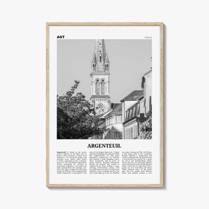 Argenteuil Poster Schwarz weiß, Argenteuil Wandkunst, Argenteuil Poster, Argenteuil Foto, Argenteuil Wanddekoration, Argenteuil Karte, Frankreich