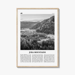 Print Juragebergte: zwart-witfotografie, galerijmuurkunst