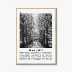 Lincolnshire Print Black and White, Lincolnshire Wall Art, Lincolnshire Poster, Lincolnshire Photo, Lincolnshire Map, England, UK