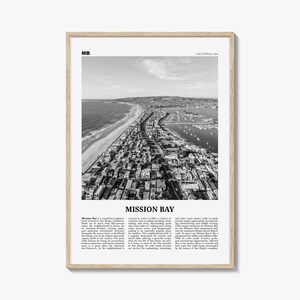 Mission Bay Print schwarz weiß, Mission Bay Wandkunst, Mission Bay Poster, Mission Bay Foto, Mission Bay Wanddekor, Mission Bay Karte,