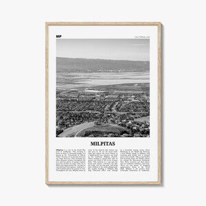 Impressão de Milpitas em preto e branco, arte de parede de Milpitas, pôster de Milpitas, foto de Milpitas, decoração de parede de Milpitas, mapa de Milpitas, Califórnia, EUA