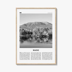 Maine Print schwarz weiß Nr. 2, Maine Wandkunst, Maine Poster, Maine Foto, Maine Wanddekoration, Maine Karte, USA