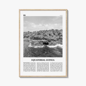 Equatorial Guinea Print: Black and White Photography, Gallery Wall Art