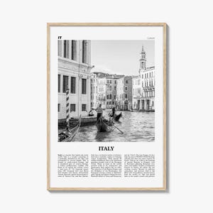 Impressão em preto e branco da Itália nº 1, arte de parede da Itália, pôster da Itália, foto da Itália, decoração da Itália, Itália, italiano, L'Italia, República Italiana