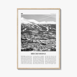 Breckenridge-afdruk zwart-wit, Breckenridge-muurkunst, Breckenridge-poster, Breckenridge-foto, Breckenridge-muurdecoratie, Colorado, VS