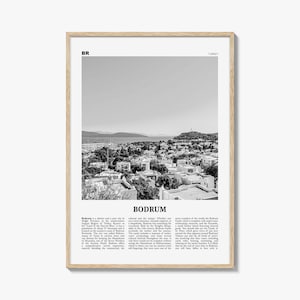 Bodrum Print Black and White, Bodrum Wall Art, Bodrum Poster, Bodrum Photo, Bodrum Wall Décor, Travel Poster Print, Türkiye, Turkish