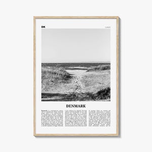 Denmark Print Black and White, Denmark Wall Art, Denmark Poster, Denmark Photo, Denmark Wall Decor, Danmark, Scandinavian, Nordic, Europe