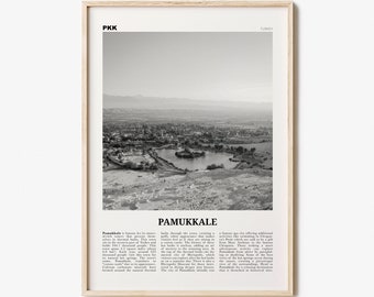 Pamukkale Print Black and White, Pamukkale Wall Art, Pamukkale Poster, Pamukkale Photo, Pamukkale Wall Décor, Pamukkale Map, Turkey
