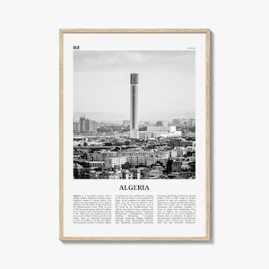 Algeria Print Black and White, Algeria Wall Art, Algeria Poster, Algeria Photo, Algeria Wall Decor, الجزائر الدزاير, Algérie, Algiers Africa
