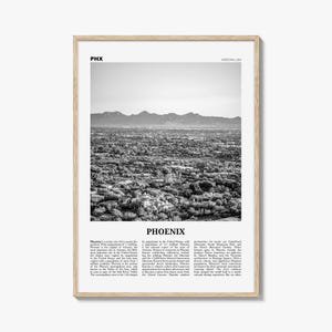 Phoenix Print Black and White No 2, Phoenix Wall Art, Phoenix Poster, Phoenix Photo, Phoenix Decor, Arizona, USA, United States