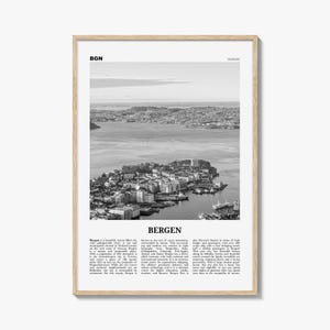 Bergen Print Black and White, Bergen Wall Art, Bergen Poster, Bergen Photo, Bergen Wall Decor, Norway, Bjørgvin, Norge, Europe