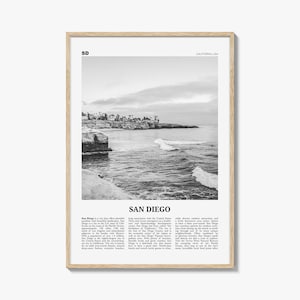 San Diego Print schwarz und weiß Nr. 8, San Diego Wandkunst, San Diego Poster, Kalifornien, USA, Vereinigte Staaten, Nordamerika