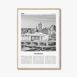 Memphis Print Black and White No 2, Memphis Wall Art, Memphis Poster, Memphis Photo, Memphis Decor, Tennessee, USA, United States