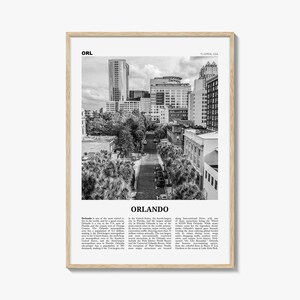 Orlando print zwart-wit nr. 3, Orlando Wall Art, Orlando Poster, Orlando Photo, Orlando Wall Decor, Florida, VS, Verenigde Staten