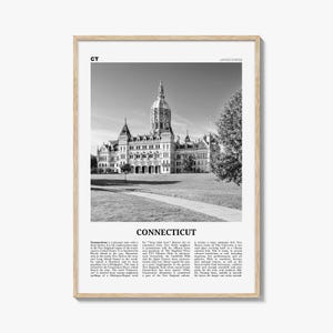 Connecticut Print Black and White No 2, Connecticut Wall Art, Connecticut Poster, Connecticut Photo, USA, United States, North America